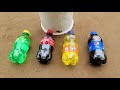 Coca Cola, Different Fanta, Mtn Dew, Pepsi,Sprite and Toy snake vs Mentos in Big Underground