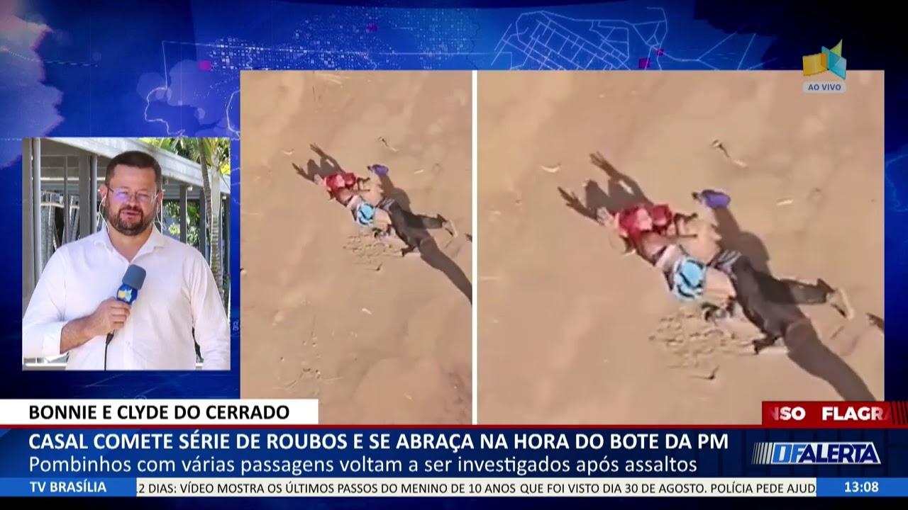 DF ALERTA - Casal comete série de roubos e se abraça na hora do bote da PM