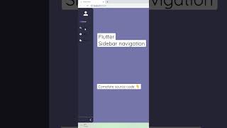 Flutter sidebar navigation drawer #flutter #dart #appdevelopment