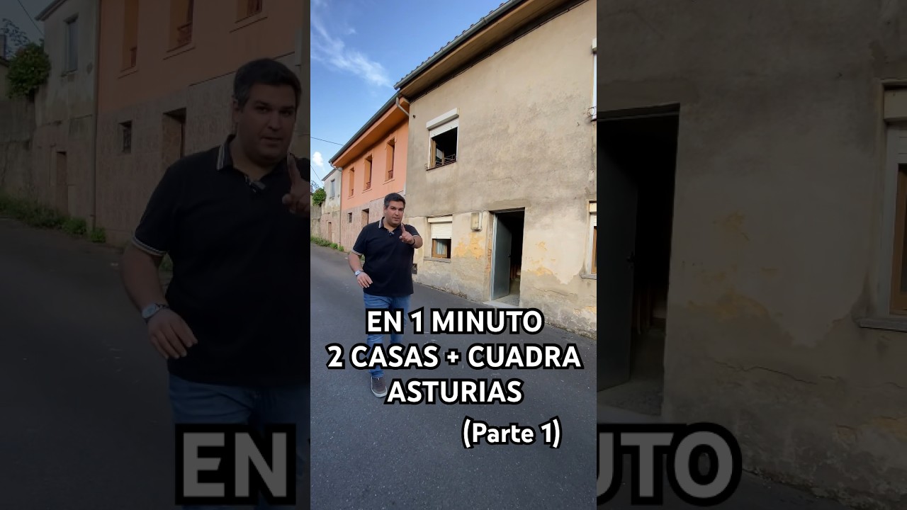 55.000€ | EN 1 MINUTO, 2 CASAS CON CUADRA al lado de El Entrego en un entorno precioso de Asturias!