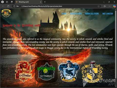 Harry potter website using HTML & CSS easy!