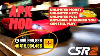 CSR RACING 2 VER. 5.0.0 MOD MENU APK | UNLIMTED MONEY | UNLIMITED KEYS | UNLIMITED FUEL | ANTI-BAN