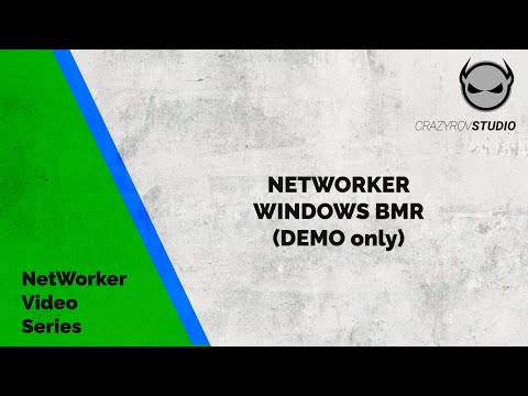 Windows BMR using NetWorker - Demo only