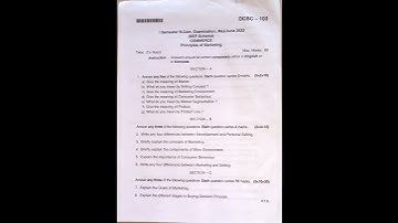 1st semester Principles of Marketing [MM] Question paper 2022 | B.com | NEP | BNU |