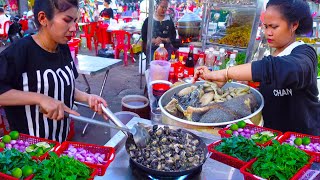 NonStop Cooking from 5 PM to Midnight! Spicy Fried Snail Meat, Beef Organs with Prahok Sauce & More