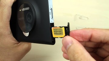 How to insert and remove Micro SIM card on Nokia Lumia 1020