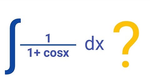 #3.10|| Indefinite Integrals|| Trignometric Functions||  ∫ 1/1+cosx dx|| Rationalisation