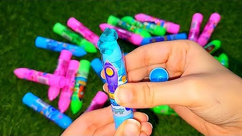 ASMR Most Popular Candys / some lots of colorful rainbow lollipop candy / unpacking chocolate eat