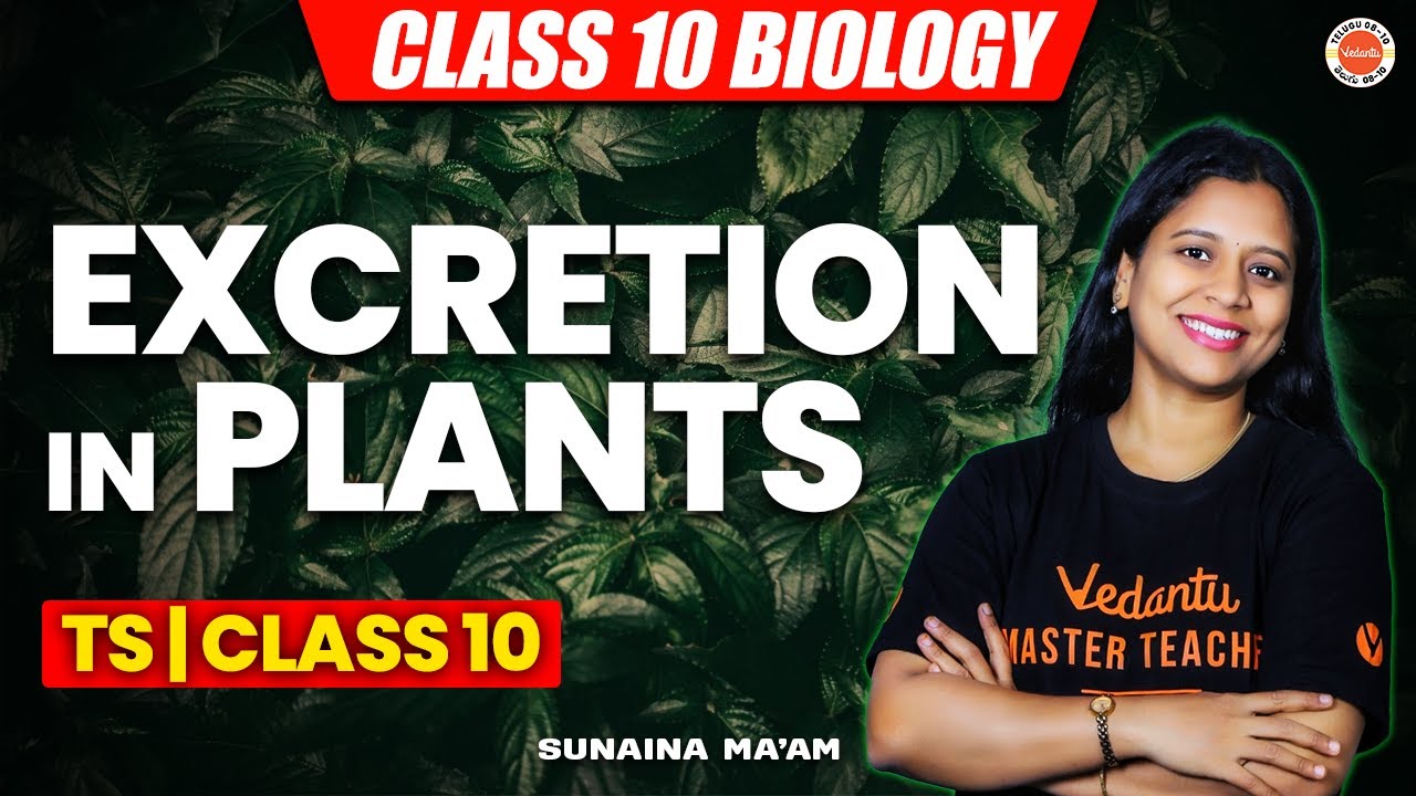 Excretion in plants | TS Class 10 Biology | Sunaina Ma'am @vedantutelugu8910