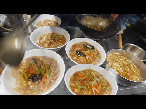 Ramen & Giant Meat 面白夫婦が作るラーメンとチャンポン！Japanese Street Food Funny Couple’s Champon Noodles 中華料理 天遊 兵庫