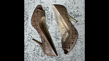 Tan Leather Peep Toe Heels With Cutout Details Glamour 