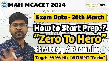 MAH MCA CET 2024 - Exam Date 30th March | How To Start Preparation ? | Target 99.99%ile | Strategy