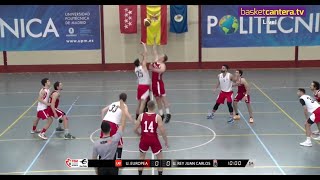 U. EUROPEA vs U.  REY JUAN CARLOS. Semifinal MASC. Liga Universitaria FBMadrid 22 #BasketCantera.TV