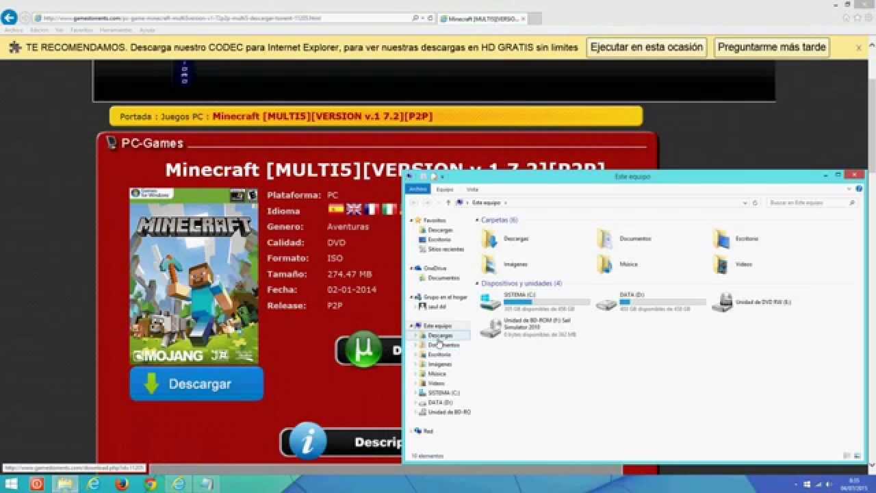 Como descargar e instalar minecraft en la pc - YouTube