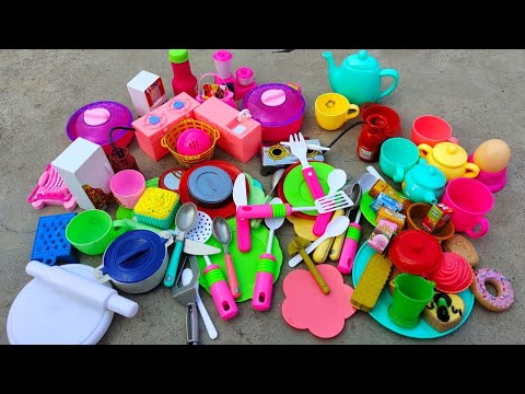 Unboxing Miniature Plastic Full Kitchen Set Collection | Toy Cooking Game | Kitchen Set Toy | Re