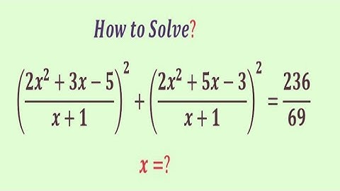 An Amazing Algebra Challenge | Olympiad Question | Can you Solve this? | x=?