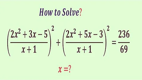 An Amazing Algebra Challenge | Olympiad Question | Can you Solve this? | x=?