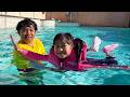 Eric Teaches Lily & Alexa to Swim 🏊‍♂️