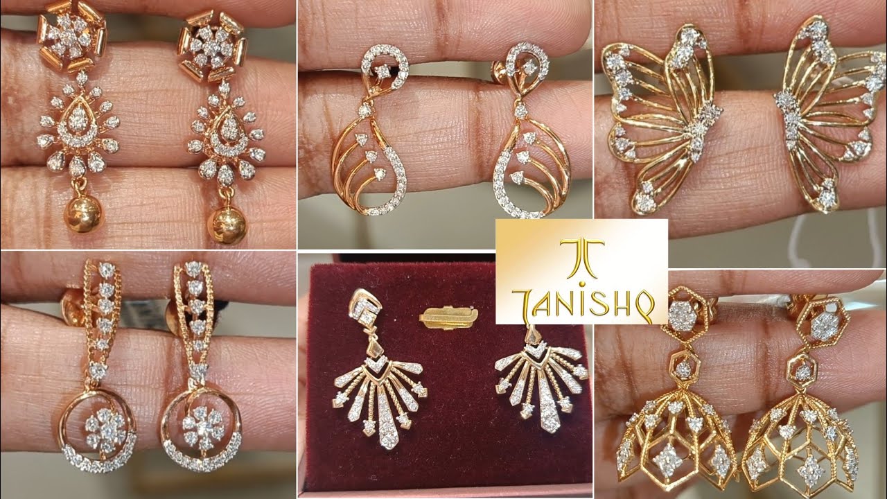 Tanishq Latest Diamond Earrings Collection||#trending #tanishq #viral #youtube