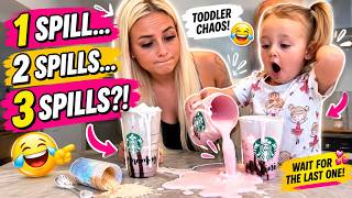 1 Spill… 2 Spills… 3 Spills?! 🤣🙈 Toddler Chaos! #Shorts