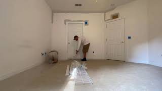 Fresh painted room with "on the rocks" grey color by Multicolorpaint in St. Augustine, Fl