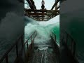 Ship Security Camera Caught Green Water on Tanker Deck #Shorts