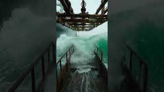 Ship Security Camera Caught Green Water on Tanker Deck #Shorts