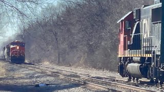 Perfectly Timed CN Train Meet at 7 Mile in Detroit!