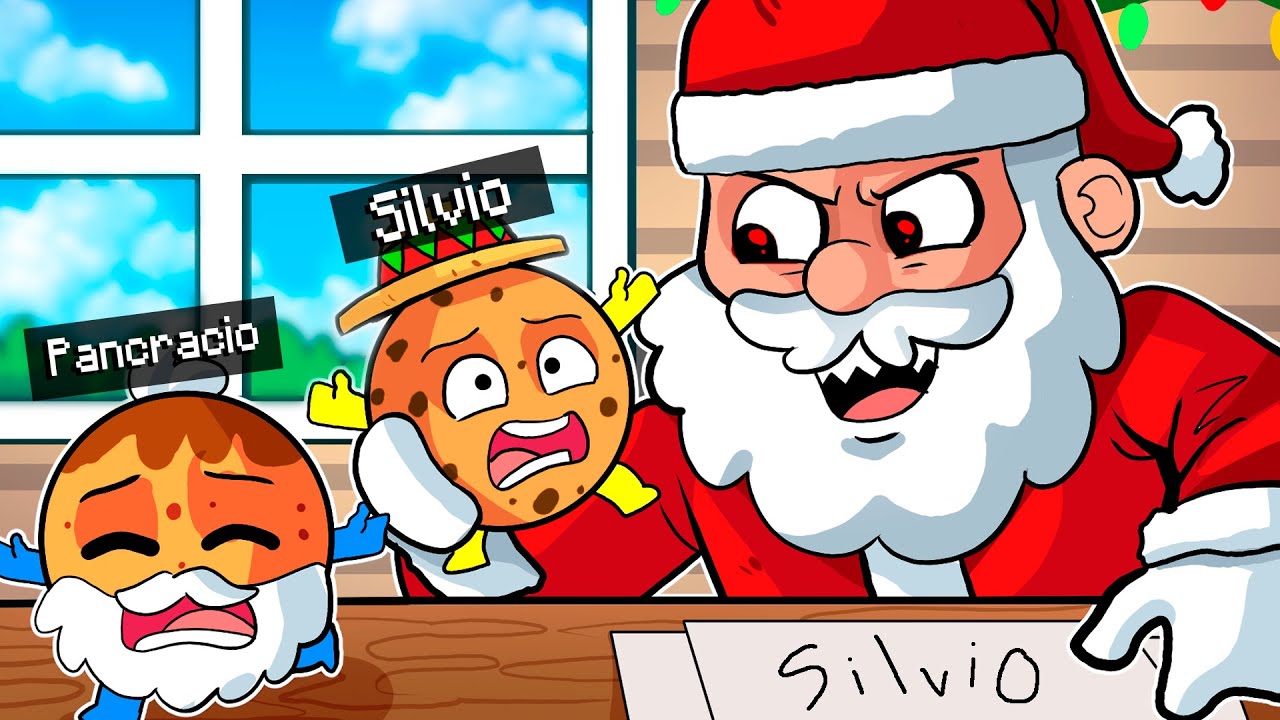 ¡NO me COMAS PORFAVOR! 😭 GALLETAS vs SANTA en Minecraft 🍪🎅🏻 SILVIOGAMER