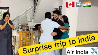 Surprise trip to India | 🇨🇦➡️🇮🇳 | Air India | International students | Kerala | Canada | Ontario