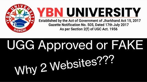 YBN UNIVERSITY RANCHI UGC APPROVED or FAKE! YBN UNIVERSITY AICTE BCI PCI NCTE APPROVAL! YBN distance