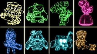 All Neon Brawlers | Brawl Stars