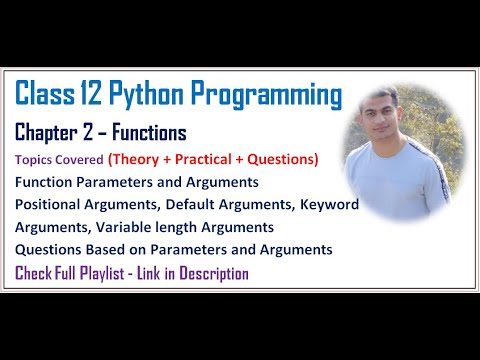 Functions | Class 12 Computer Science with Python (Video 15) - YouTube