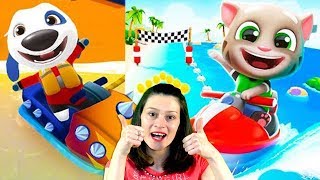 АКВАБАЙК ГОВОРЯЩЕГО ТОМА 2 Приключение как ТОМ БЕГ ЗА ЗОЛОТОМ / игровой мультик screenshot 2