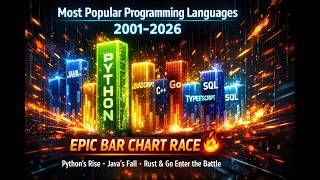 Famous Most Popular Programming Languages 2001-2026 🚀 #BarChartRace Profile