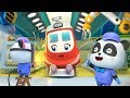 Bayi panda dan bengkel kereta listrik  lagu kereta api  lagu anakanak  babybus bahasa indonesia