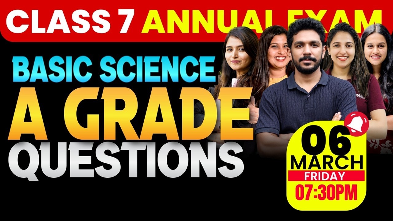 Class 7 Annual Exam | Basic Science | A Grade Questions | Exam Winner