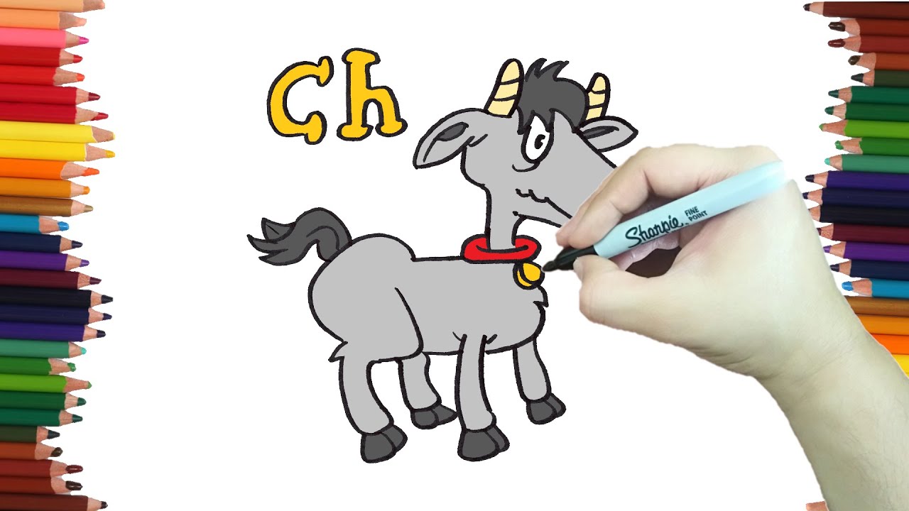 Como dibujar UN CHIVO - Dibujos con la letra CH paso a paso y muy Fácil -  thptnganamst.edu.vn