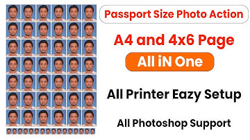 Photoshop Photo Action - Create Action Passport Size Photo Step by Step Process
