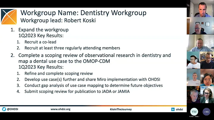 Introducing OHDSI's newest workgroup: Dentistry (R...