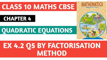 ch 4 Quadratic equations class 10 cbse maths ncert ex 4.2 Q5