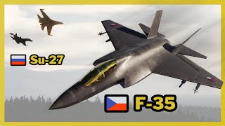 Česká F-35 proti dvěma ruským Su-27 - kdo vyhraje?