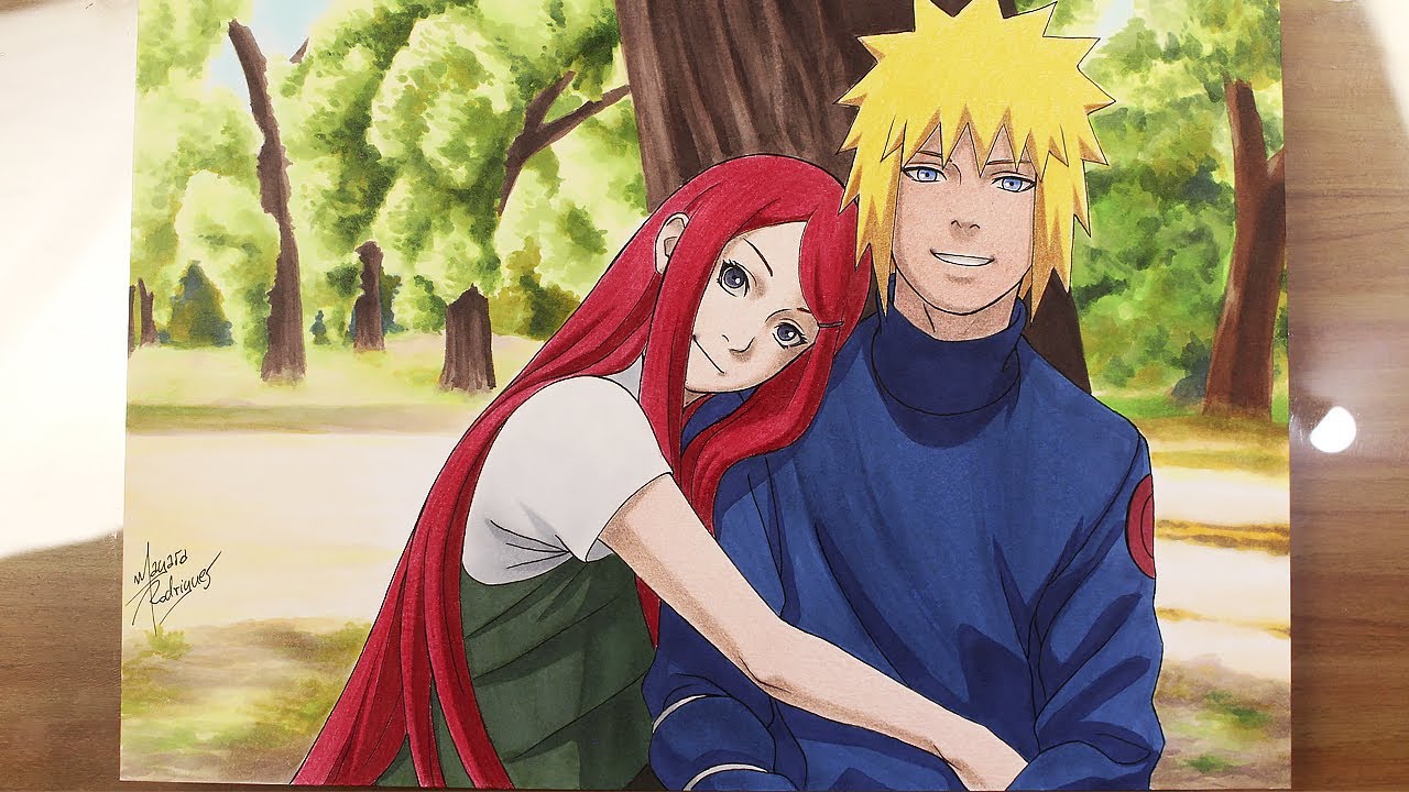 kushina e minato🖌️ #naruto #minato #kushina #anime #animes #desenho #