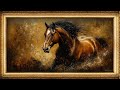Majestic Horse Oil Painting In 4K Ultra HD Relaxing Frame TV Art For Samsung 4K 