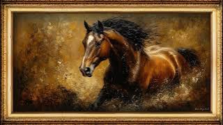 Majestic Horse Oil Painting in 4K Ultra HD | Relaxing Frame TV Art for Samsung 4K