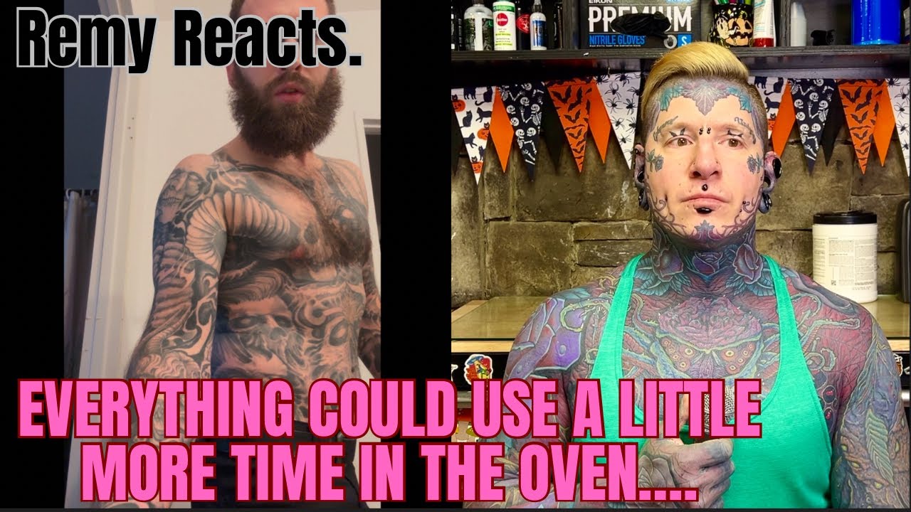 Remy Reacts to Black and Grey Horror Body suit  