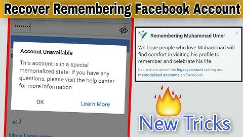 Facebook Memorialize Account | Recover Remembering Disable Facebook Account New Trick 2020