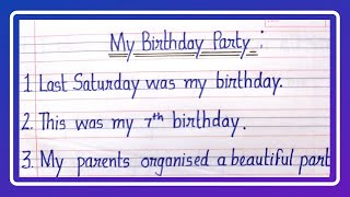 10 Lines on My Birthday Party || 10 Lines on My Birthday || Birthday Party Essay in English