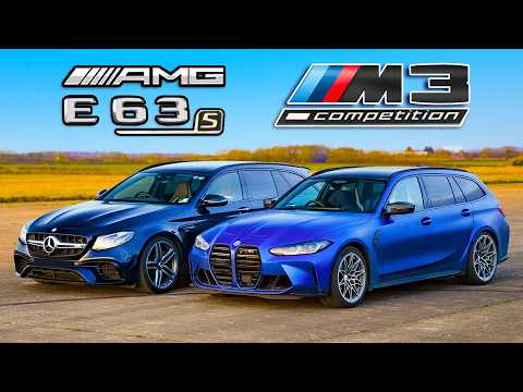 BMW M3 Touring v AMG E63 S Estate: DRAG RACE