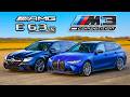 Bmw m3 touring v amg e63 s estate drag race